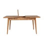 Hanah Home 0900 - 4 Conjunto Mesa y Sillas Extensible Pino Atlántico y Piedra Terciopelo